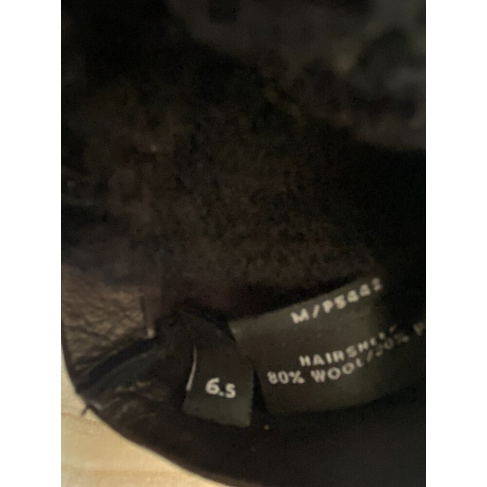 Hestra Womens Leather Black Gloves Lined Size 6.5 New With Tags Wool Lined - Picture 4 of 5